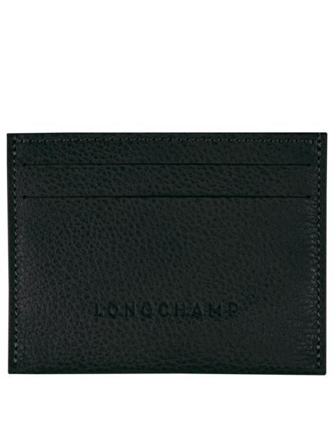 Longchamp Le Foulonné Cardholder Black - Leather