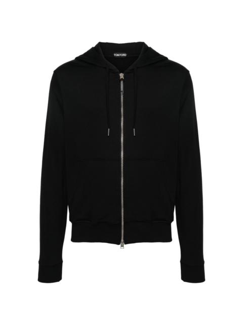 TOM FORD jersey zip-up hoodie