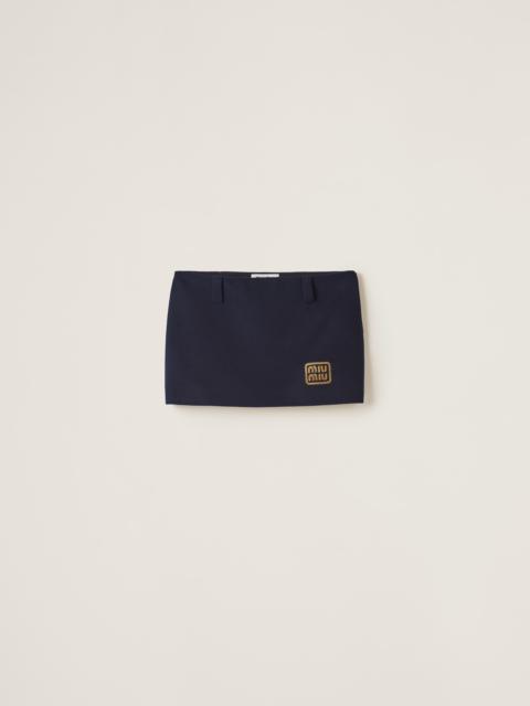 Velour miniskirt