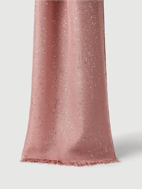 Brunello Cucinelli Lightweight cashmere and silk Diamond yarn knit scarf