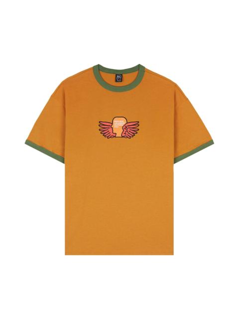 BRAIN DEAD Brain Dead Flyers Ringer T-Shirt 'Light Brown'