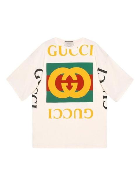 GUCCI Oversize T-shirt with Gucci logo