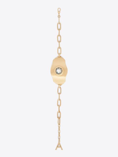 AREA CRYSTAL CHAIN PLATE CHOKER NECKLACE