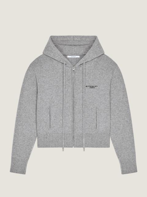 Givenchy ZIPPED HOODIE IN WOOL AND CASHMERE