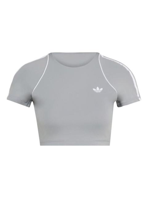 adidas (WMNS) adidas Sport Superstar Bra T-Shirt Asia Sizing 'Grey Three' KT6948