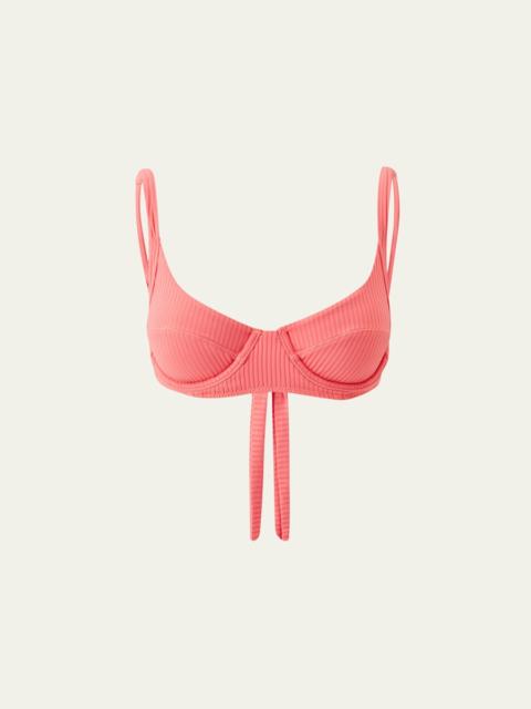 MELISSA ODABASH Noto Ribbed Bikini Top