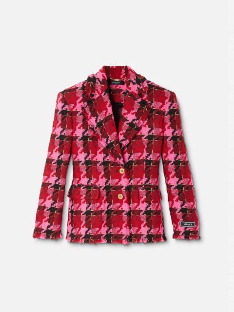 Medusa Checked Tweed Blazer