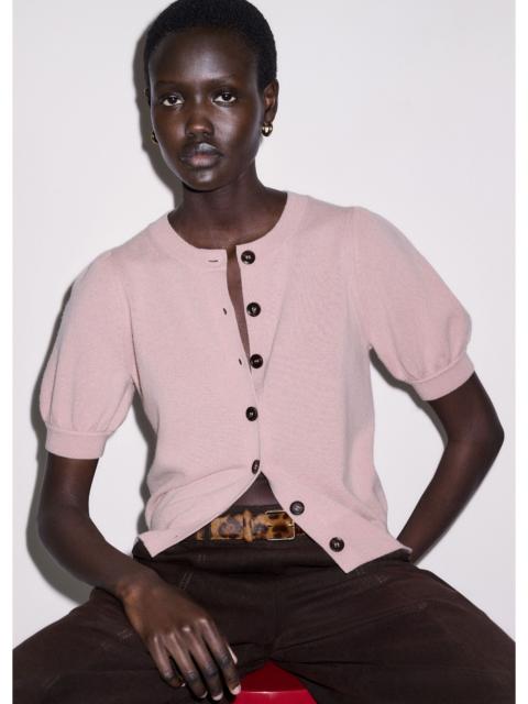 ME+EM Pouf Sleeve Cashmere Button Through Tee