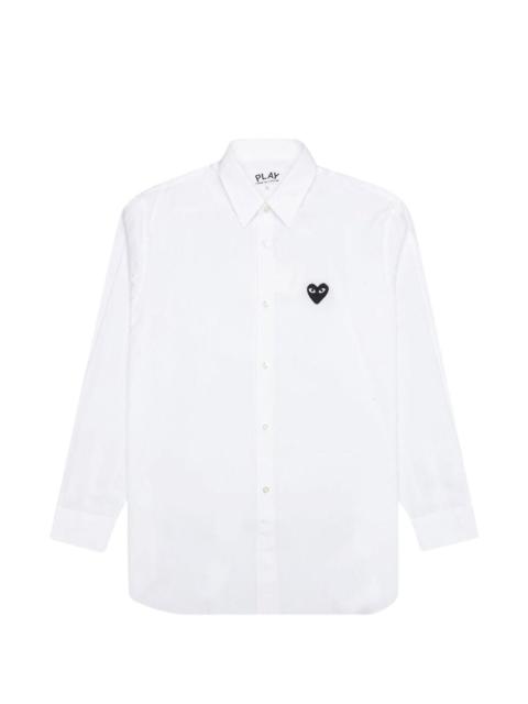 Comme Des Garçons heart patch shirt