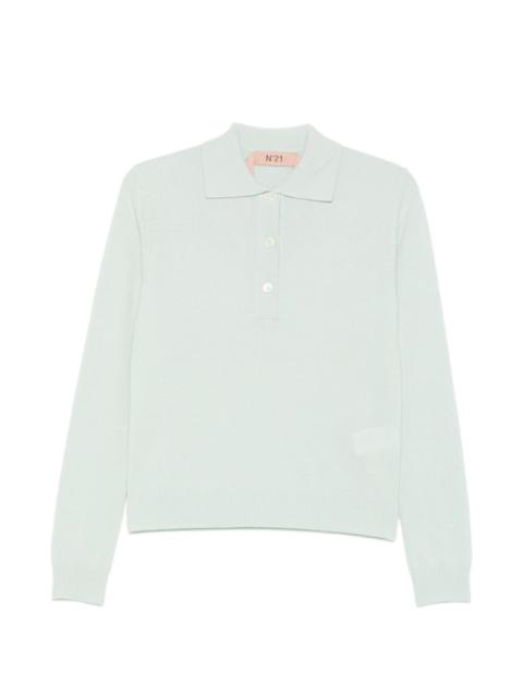 N°21 logo-embroidered polo top
