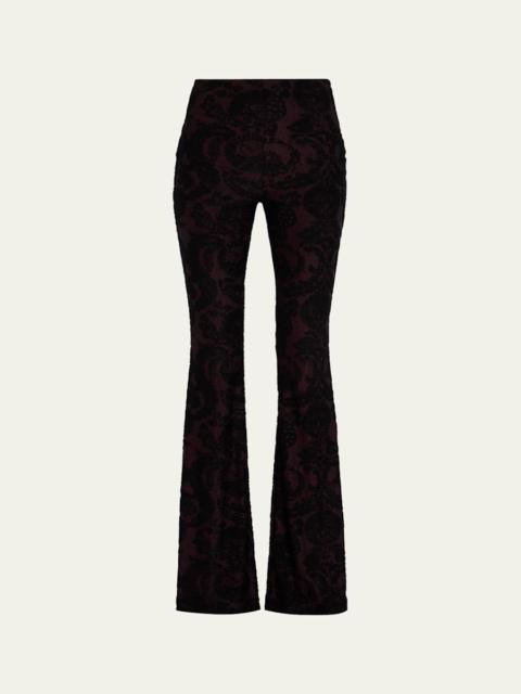 Etro Paisley Chenille Jacquard Flare Pants