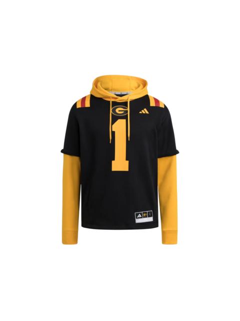 adidas adidas Tigers Jersey Hoodie Grambling State Black Team Colleg Gold