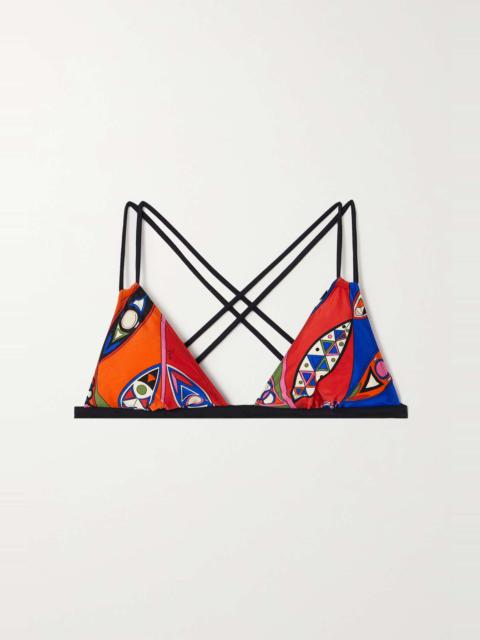 PUCCI Printed triangle bikini top