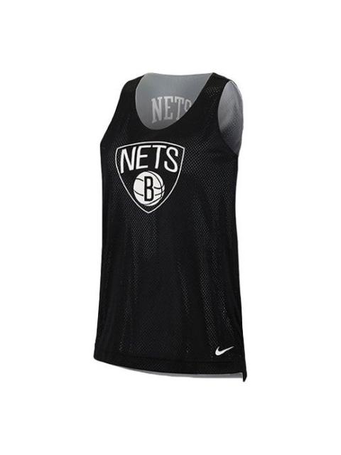 Nike (WMNS) Nike x NBA Brooklyn Nets Reversible Training Jersey 'Black Grey' DA2368-010