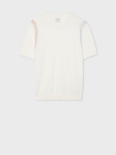 Paul Smith Ivory Coloured Stitch Knitted Top