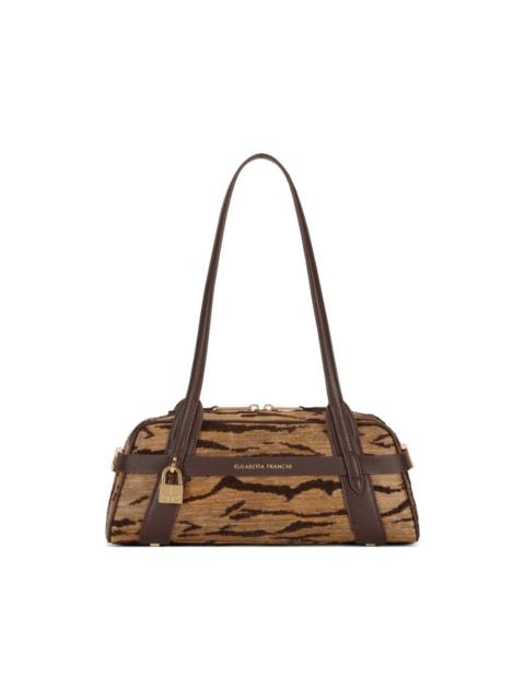 ELISABETTA FRANCHI tiger stripe padlock shoulder bag