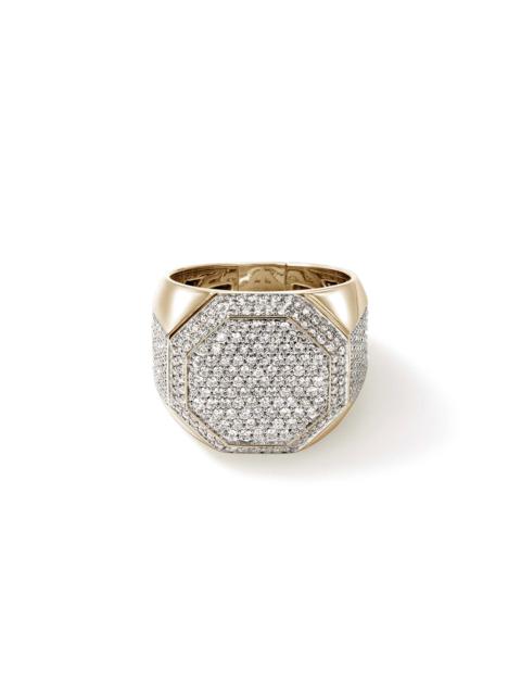JOHN HARDY Signet Ring, Gold, Diamonds