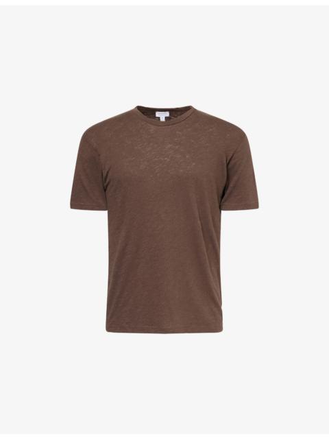 Sunspel Short-Sleeve Cotton-Linen T-Shirt