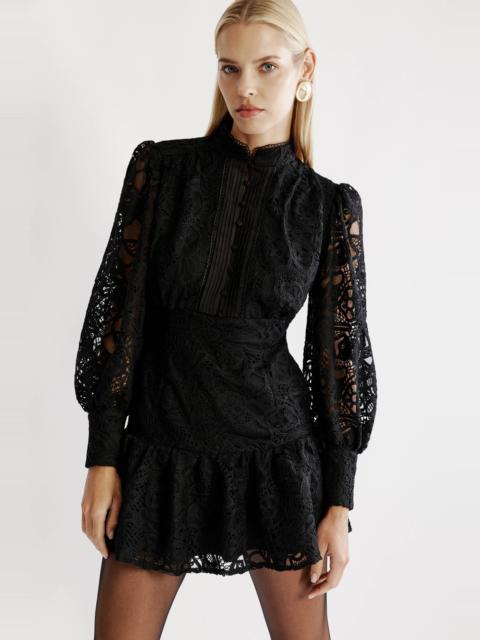 BARDOT Remy Embroidered Mini Dress In Black