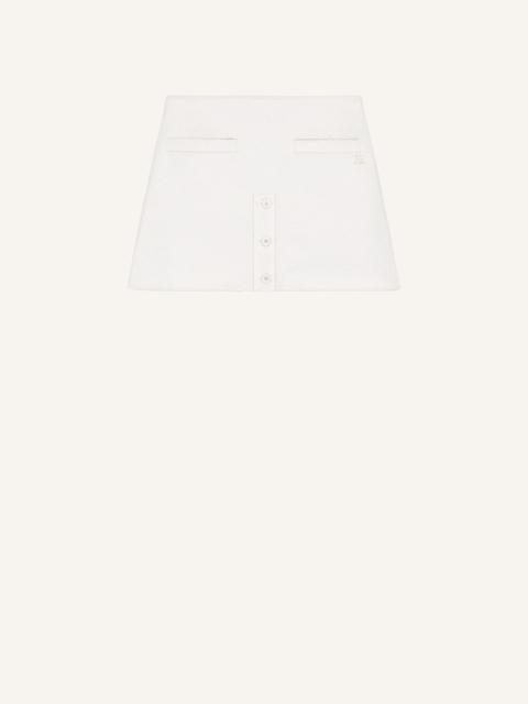 courrèges BUTTONED TWEED MINI SKIRT