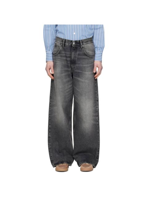 SUNFLOWER Black Super Wide Jeans