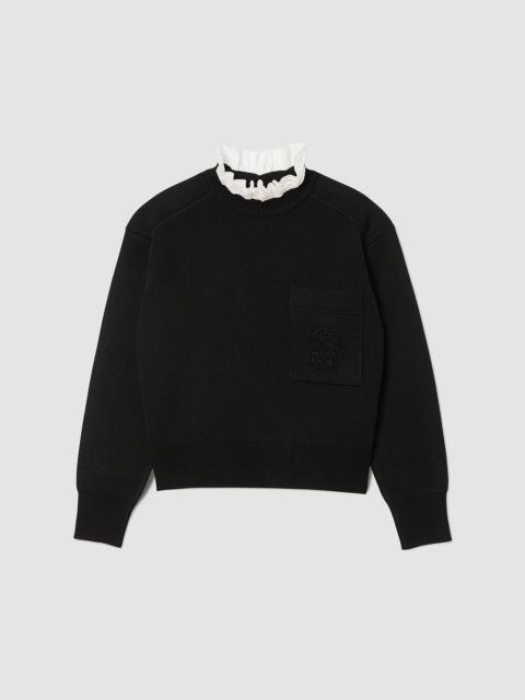 Sandro KNITTED SWEATER WITH HIGH NECK