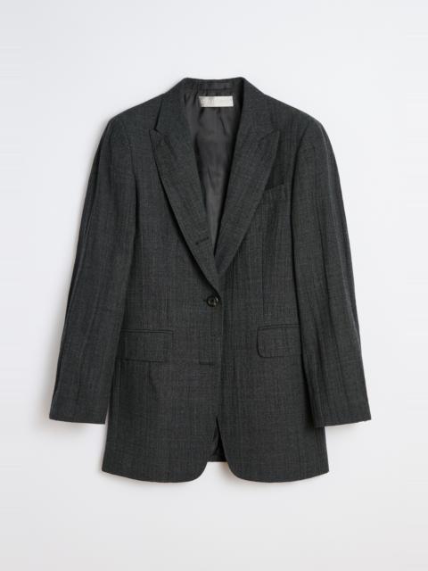 Our Legacy Cutaway Blazer Stone Grey Plisse Wool
