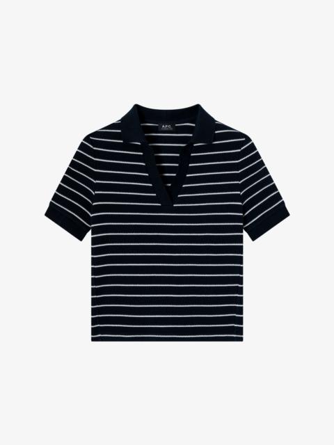 A.P.C. LIVIA CROPPED POLO SHIRT