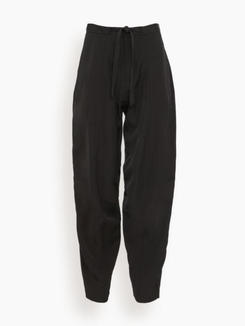 BITE Studios Evening Belted Satin Trousers in Black