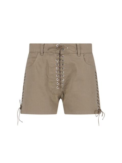 LUDOVIC DE SAINT SERNIN 'PARME DOUBLE LACE UP' SHORTS