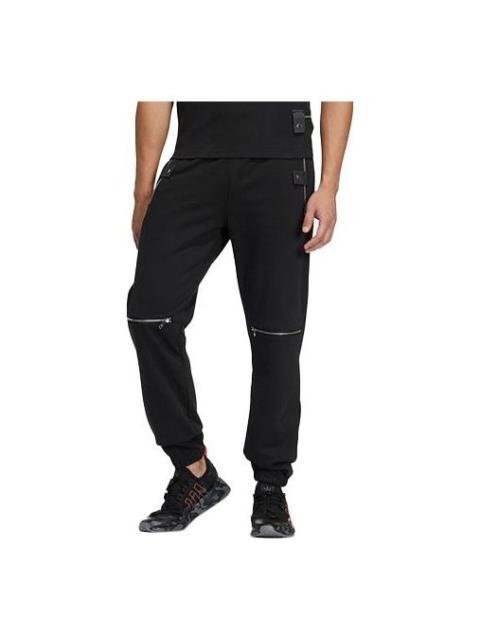 Men's adidas originals Solid Color Casual Sports Pants/Trousers/Joggers Black HH9431