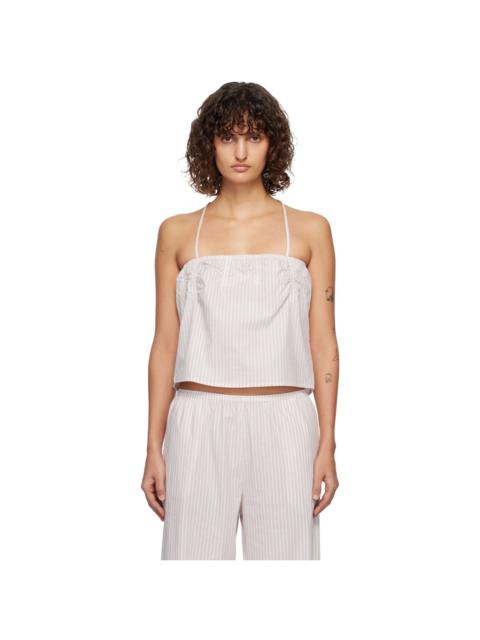 DEIJI STUDIOS White & Pink Tube Top