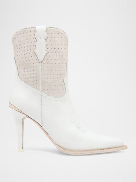 PARTLOW Wallis Studded Suede Western Booties