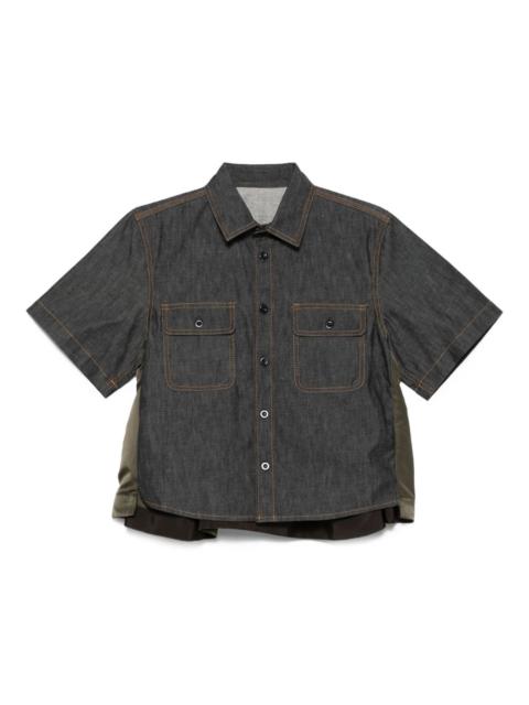 sacai double-pocket denim shirt