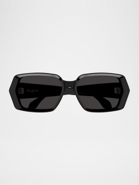 Alaïa Square Acetate Sunglasses
