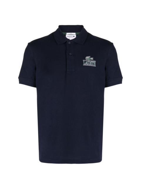 LACOSTE logo-print cotton polo shirt