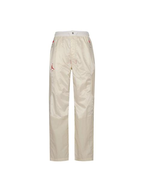 Jordan Air Jordan Brand x OFF-WHITE Crossover Logo Printing Casual Sports Pants Khaki DB4251-233