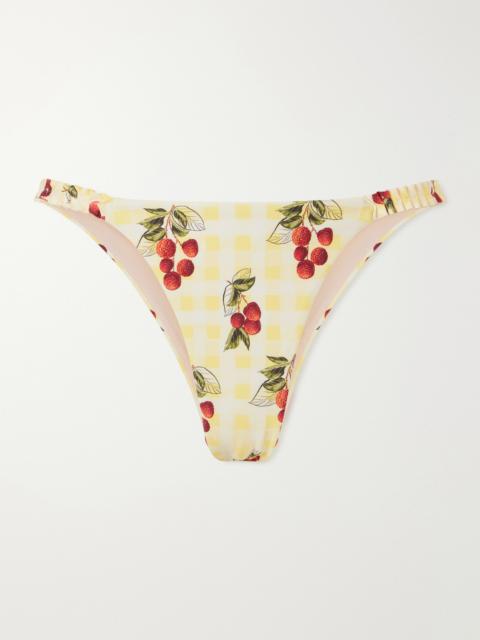 Agua by Agua Bendita Vera Printed Checked Bikini Bottoms