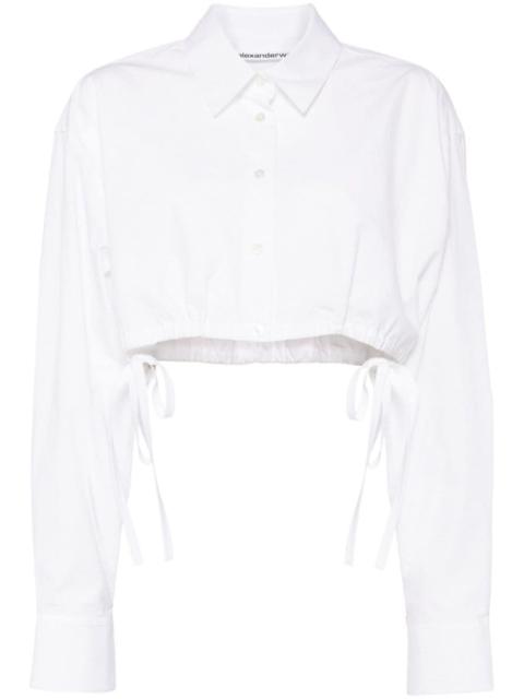 Alexander Wang rhinestone-embellished cropped shirt