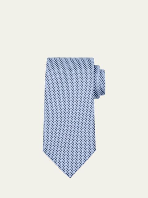 Brioni Men's Micro Print Silk Jacquard Tie