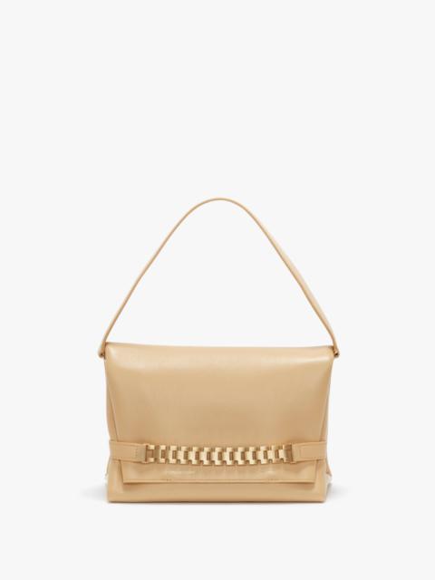 Victoria Beckham Chain Pouch With Strap In Sesame Leather