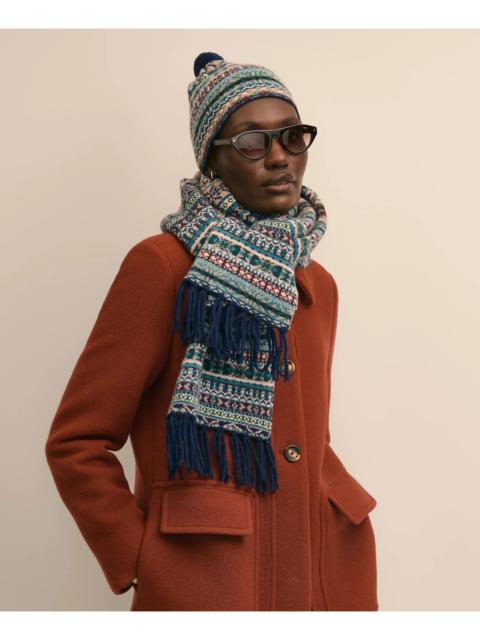 Brooks Brothers Merino Wool Fair Isle Pom-Pom Hat
