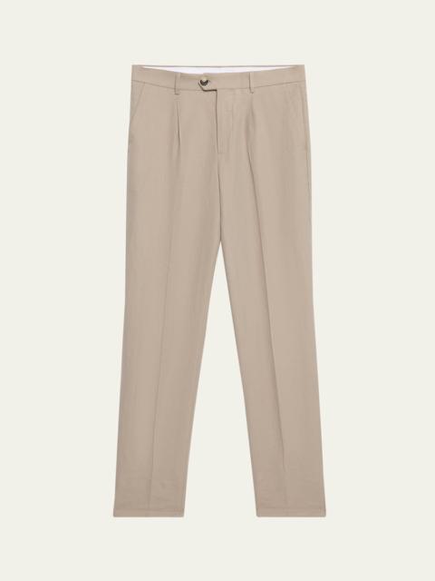 Brunello Cucinelli Men's Leisure-Fit Pleated Pants