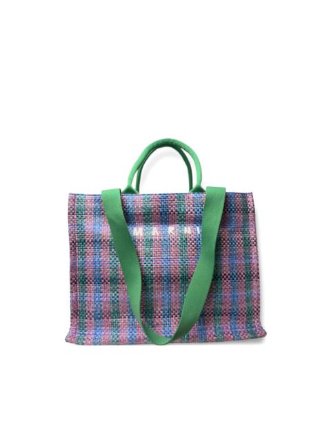 Marni woven shopping tote bag