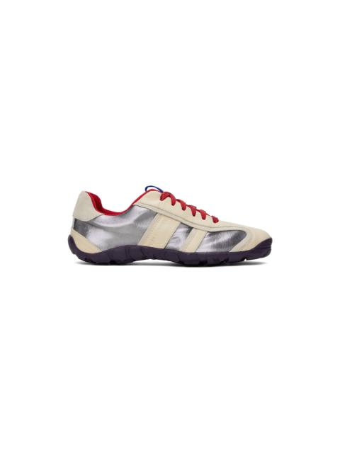 WALES BONNER Beige & Silver Paneled Sneakers