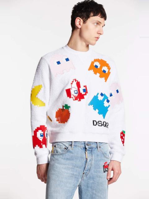 DSQUARED2 PAC-MAN DYED COOL SWEATSHIRT