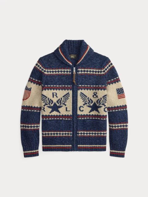 RRL by Ralph Lauren Airplane-Graphic Full-Zip Cardigan