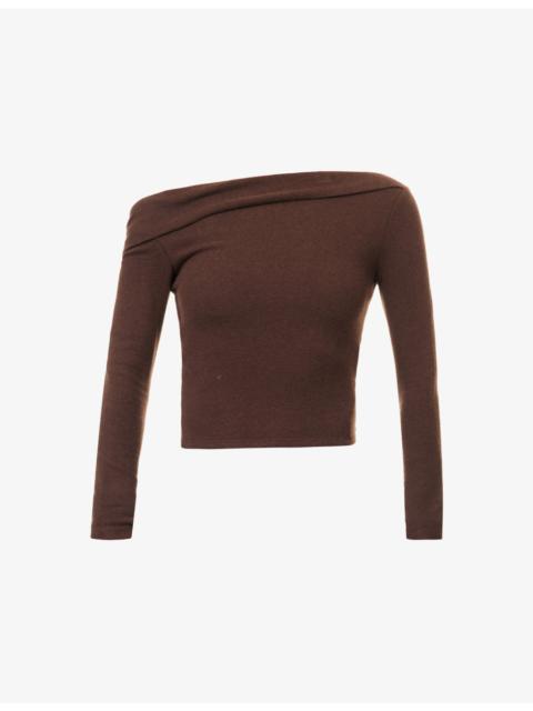 Reformation Elio Off-Shoulder Knit Top