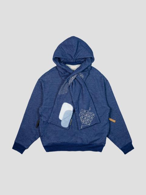 Kapital INDIGO x BORO JERSEY HOODIE