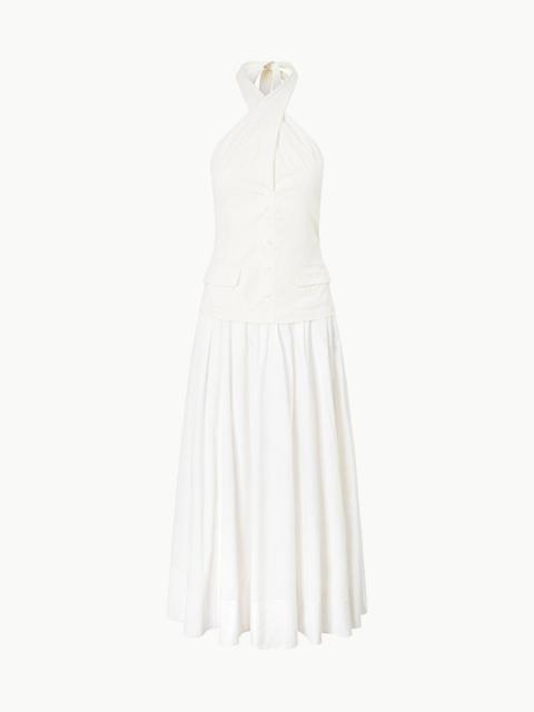 STAUD HARRINGTON DRESS IVORY WHITE